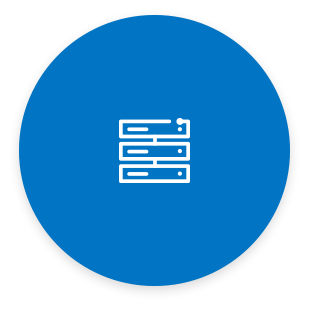 DNS Blue Circle Icon