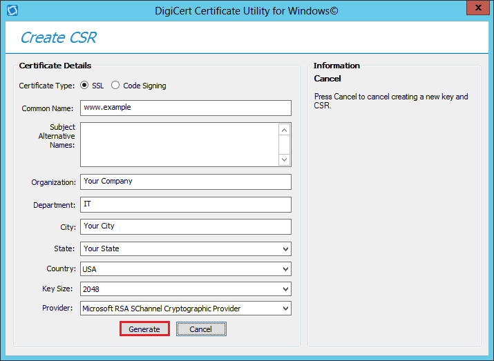 Create CSR Install SSL Certificate (2022)