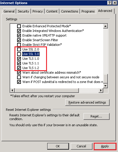insecure connection in internet explorer help