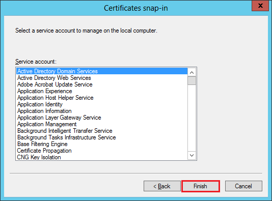 MS Active Directory LDAP (2012) Installing SSL Certificates