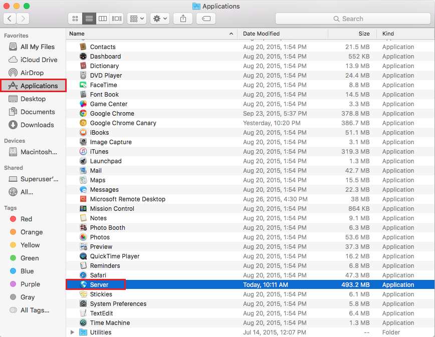 my quicktime player on mac opens a file folder for icloud but not the application