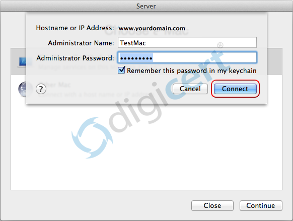 to move click authenticate mac os x apache server
